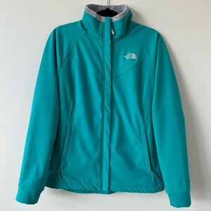 The North Face Teal Ruby Raschel Windwall Silken Fleece Lined Jacket